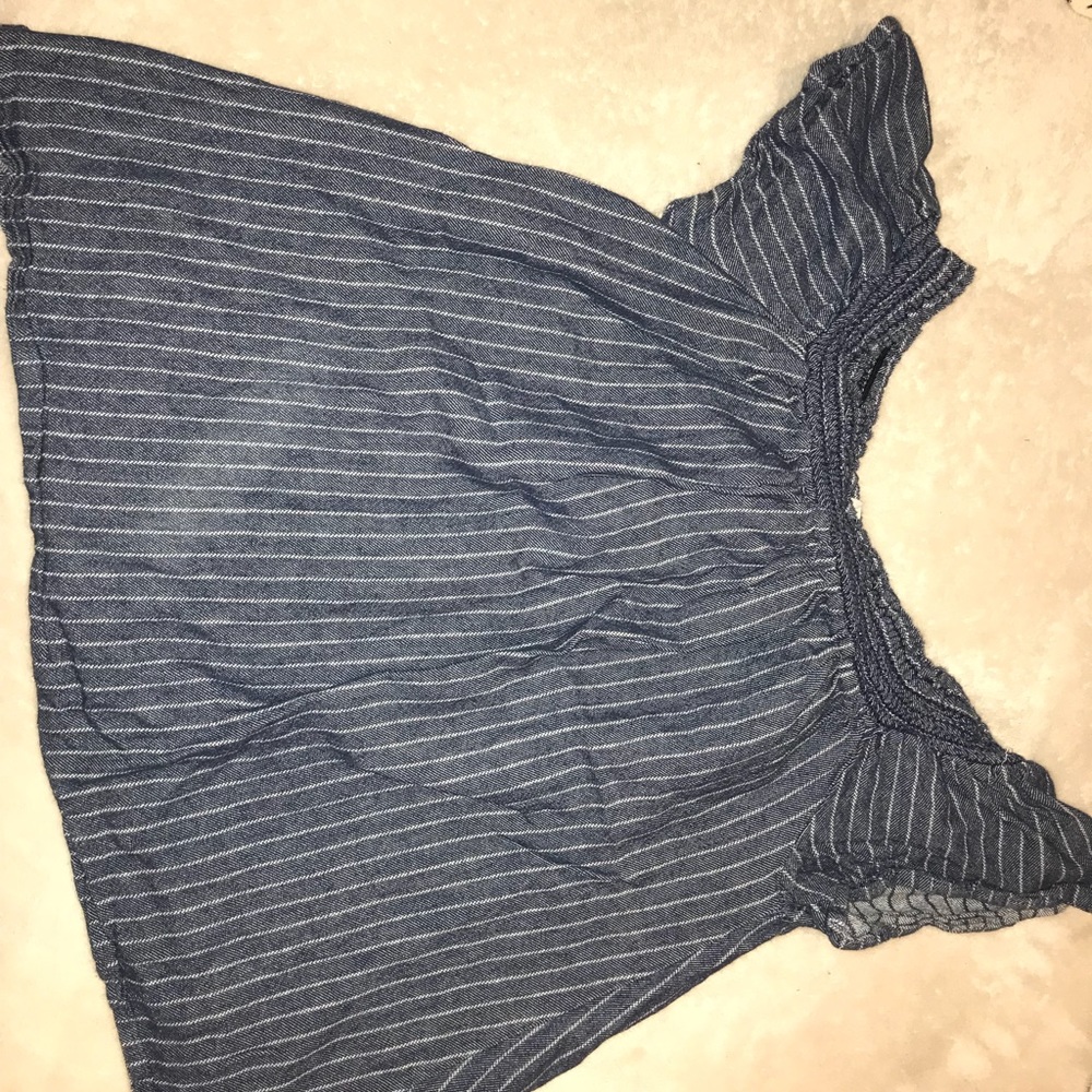 Blue shirt with stripes